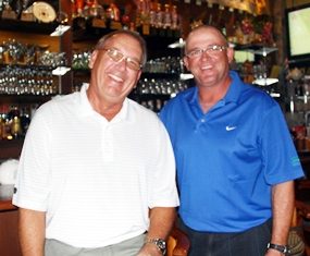 Don Bland (left) with the Golf Manager Brad Sproxton.